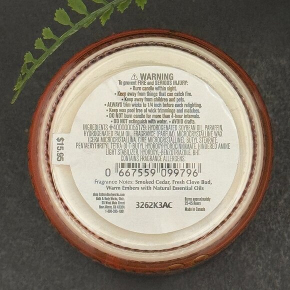 BBW Fireside Bath & Body Works Mason Jar Single Wick Candle - Picture 10 of 10